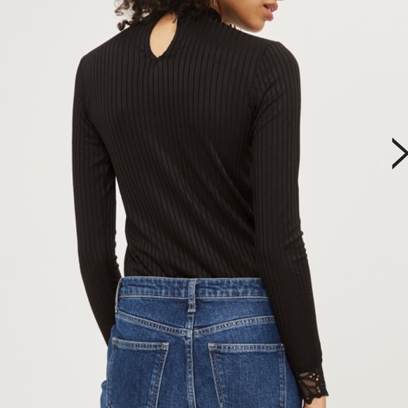 Topshop Black Long Sleeve Blouse - Picture 2 of 2
